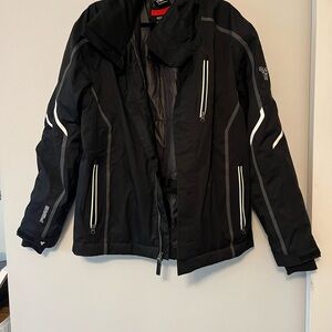 Black Performance Jacket with Reflective Accents